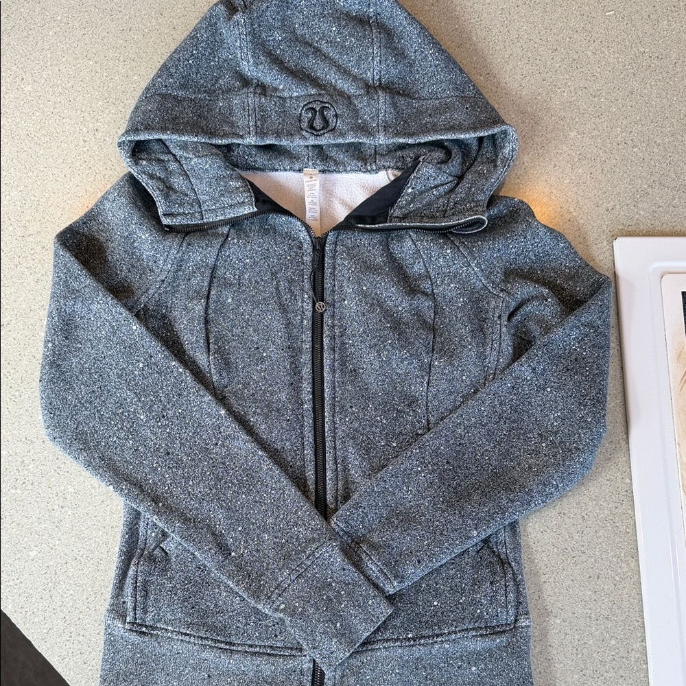 lululemon athletica Women’s Heather Gray Hooded Zip Jacket